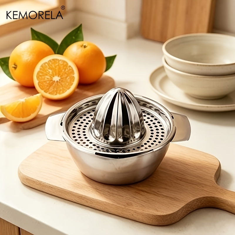Citrus Juicer Bar - KEMORELA Zitronenpresse aus Edelstahl, manuelle Saftpresse