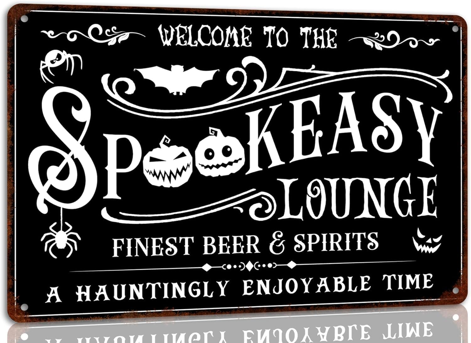Home Bar Lounge - Spookeasy Horror Lounge Metall-Aluminium-Schild Halloween Innen-